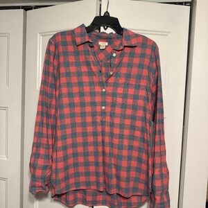 Pink & Navy J. Crew Button-up